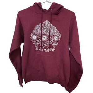 Jessica Malone Concert Tour Burgundy Hoodie Folk Music Women’s S